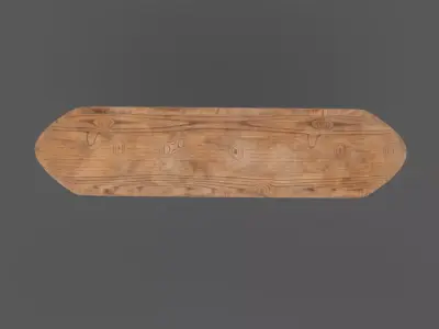 Skateboard Low-poly 3D model 11