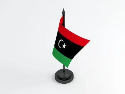 Table Flag Libya 3D model