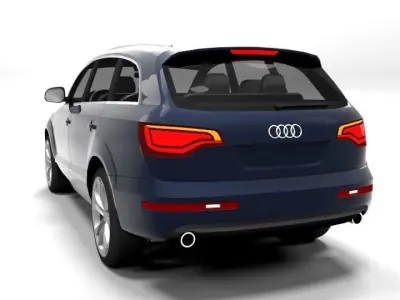AUDI Q7 2010 LOWPOLY Low-poly 3D model