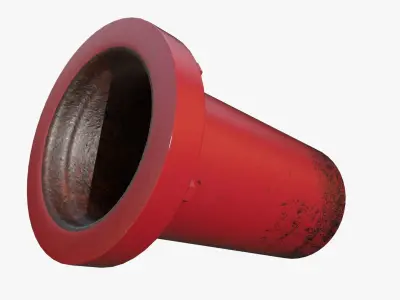 Red Painted Pipe Collection 3D model