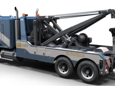 1980 Freightliner Heavy Wrecker  Low-poly 3D model