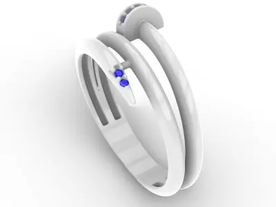 Jewelry Diamond Ring Model RG86 Free 3D print model