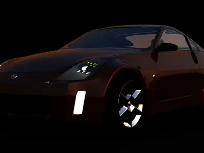 Nissan Z350 model in Cafe color 3D model