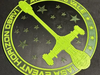 Green IASA Event Horizon Plaque 3D print model
