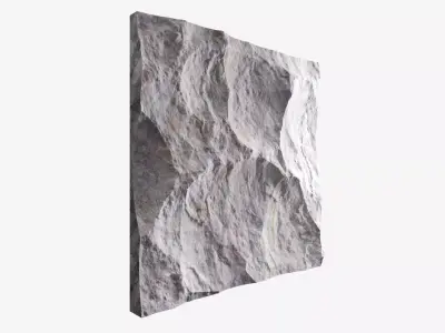 317-RockPanel piece of rock 3D model