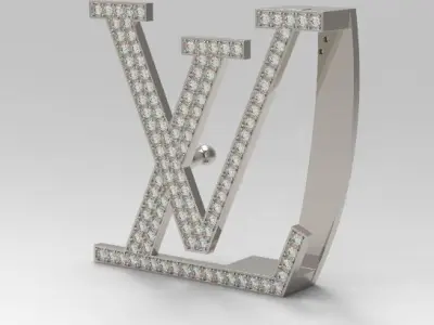 Lv logo diamond belt 3D print model