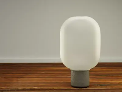 Decorative Sanded Glass Vase Low-poly 3D model