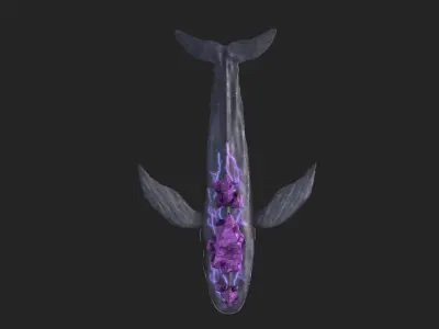 Demon Whale PBR Low-poly 3D model
