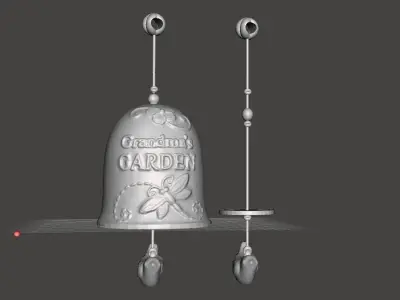 grandmas garden bell 3D print model
