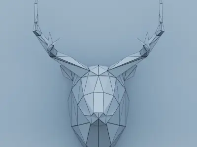 DEER PAPER HEAD 3D model