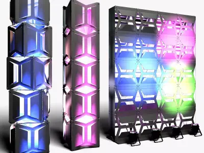 Stage Decor 19 Modular Wall Column 3D model