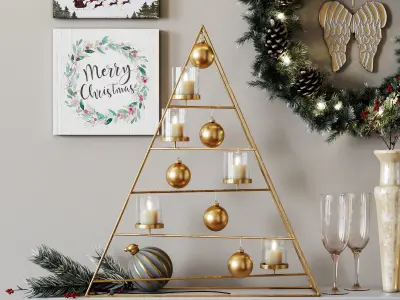 Christmas decor set 04 3D model