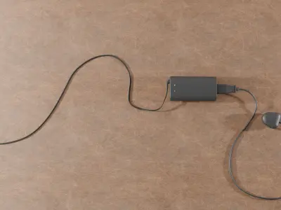 Laptop Charger Adapter 3D Model PBR Textured Non-Printable Low-poly 3D model