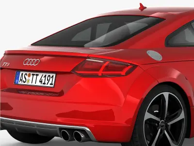 Audi TTS Coupe 2015 detailed interior 3D model