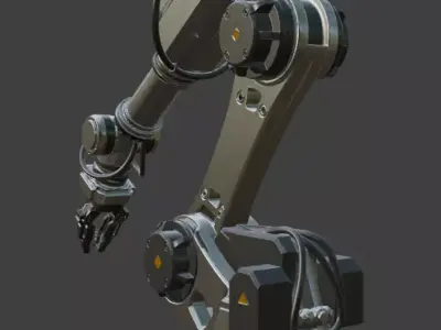 Industrial Robotic Arm 3D Model 3D model