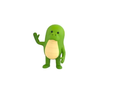 Rigged Crocodile Character 3D model