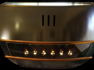 Vintage Large Petroleum Heater 3D model