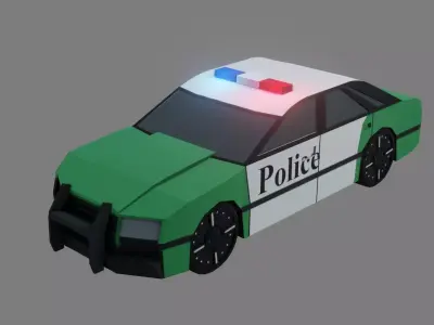 Police Car - Low Poly Low-poly 3D model