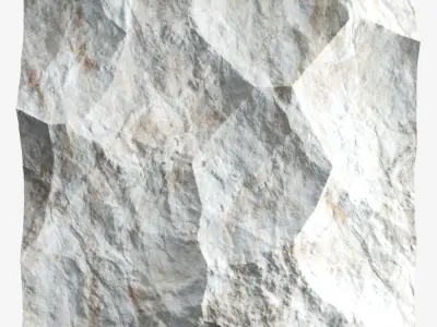 123-RockPanel piece of rock on wall 3D model