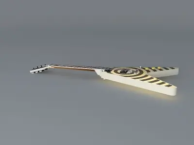 Gibson Zakk Wylde V Bullseye model guitar Free 3D model