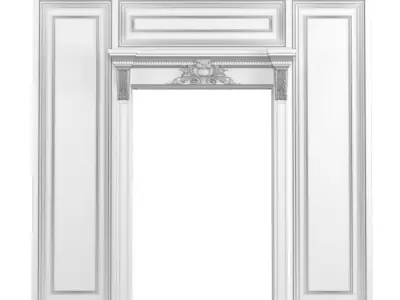 Classic Doorway Door Portal Wall Panels 3D model