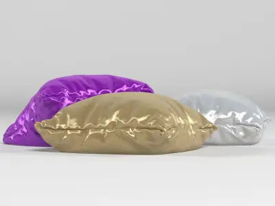 Pillows 2 three metallic - three metallic 3D model