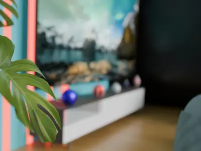 High-quality futuristic Car Exhibition Booth Designed 3D model