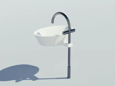 Luxury Bathroom Sink Low-poly 3D model