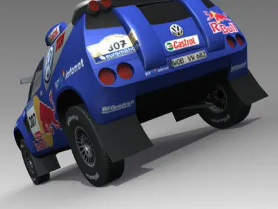 Volkswagen Touareg Rally 2 Low-poly 3D model
