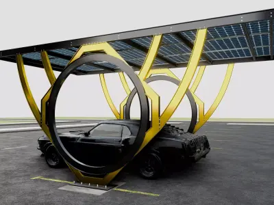 Modern Solar Carport-TEZCAN-Type-2 3D model