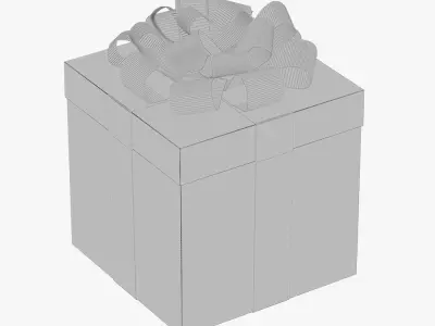 Christmas gift box 01 3D model