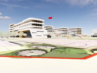 School-LAYERED GREEN 3D model