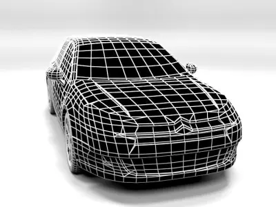 CITROEN C5 VARIANT 2009 LOWPOLY Low-poly 3D model