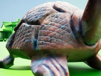 Red Tortoise - 3d asset 3D model