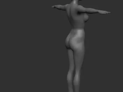 Female base character  Low-poly 3D model