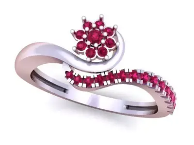 Elegant Twist Diamond Ring 3D Printable Model 3D print model