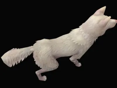 low-poly animated dog Low-poly 3D model