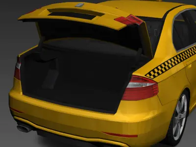 Generic Taxi Low-poly 3D model