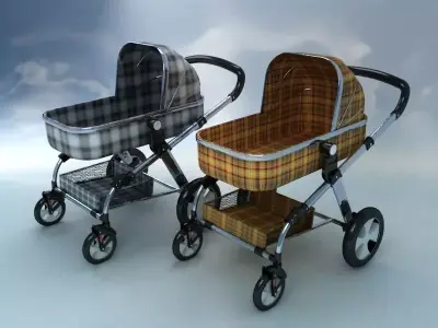 Baby stroller 3D model