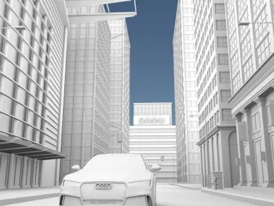 City Scene Free 3D model