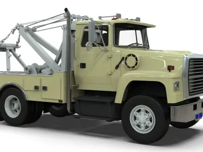 L9000 Single Axle Tow Truck  with Holmes 750 Wrecker 3D model
