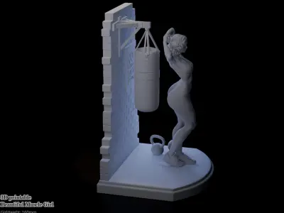 Beautiful Muscle Woman-Atlete Girl 3D print model