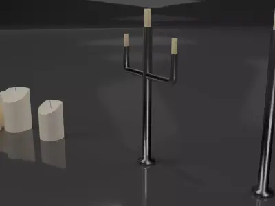 Candle Pack Low-poly 3D model