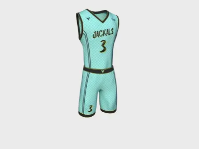 Basketball Fantasy Team Jackals Uniform - Character Design Low-poly 3D model
