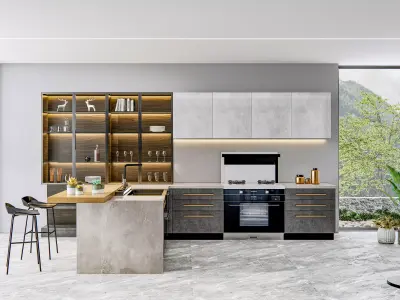 Kitchen Modern interior  0040 3D model