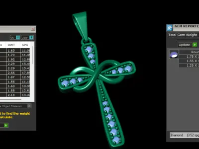 Infinity Cross Pendant 3D print model