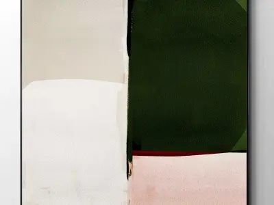 Plaster two square photo frames 11 Low-poly 3D model