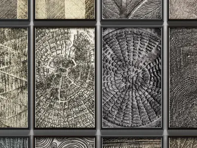 Collection of paintings for walls 9 3D model