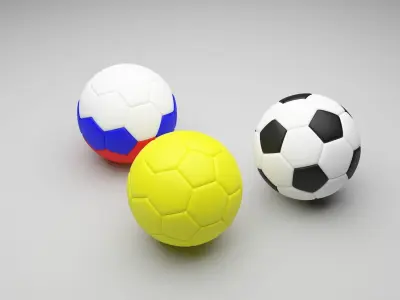 Soccer Balls 3D model