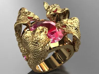 cobra snake holder ring  3D print model